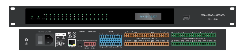 MU-1616 16*16 Dante Network Audio DSP պրոցեսոր
